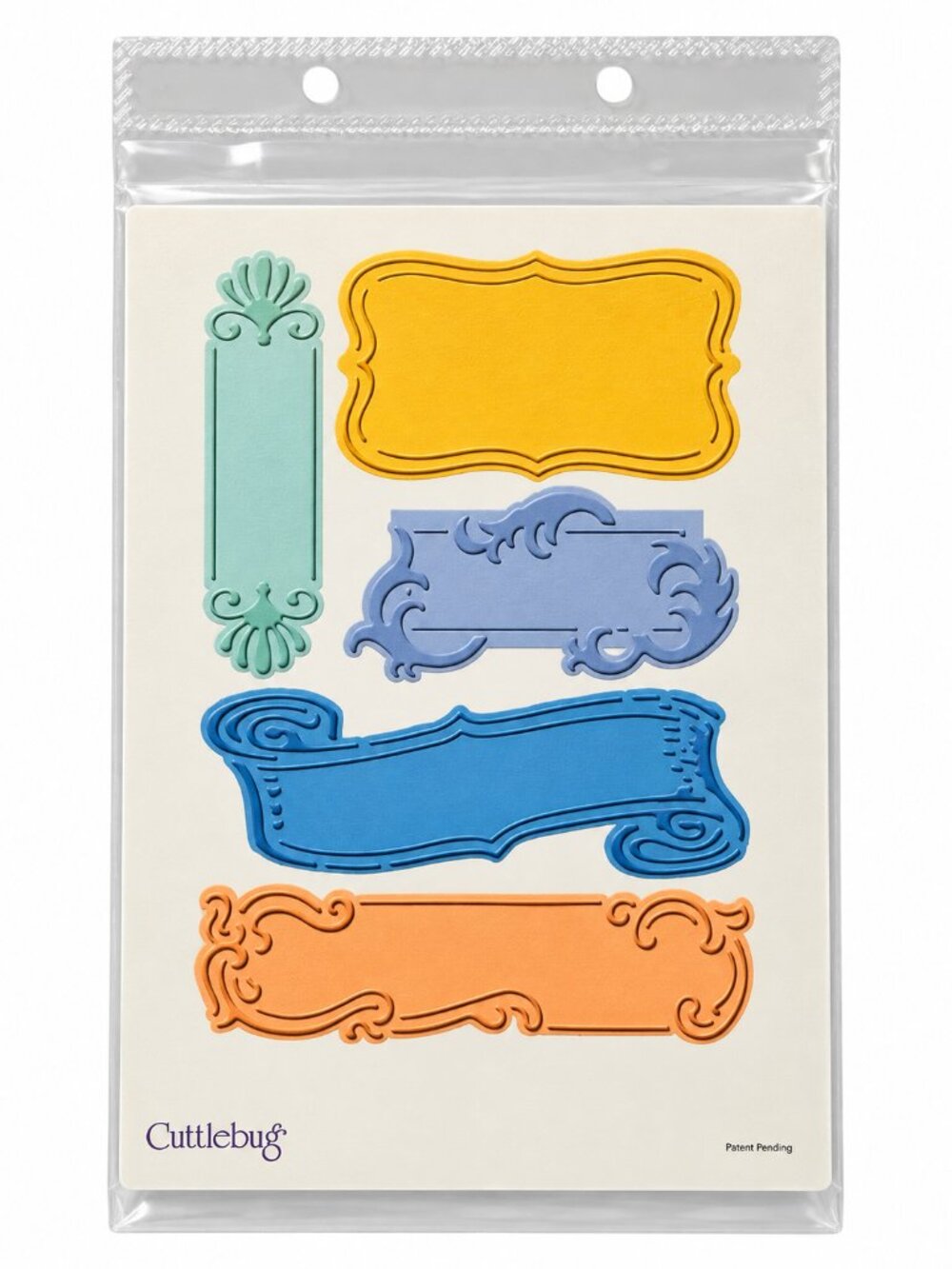 Cricut Cuttlebug Fanciful Labels 2000251 Embossing PLUS Cut Emboss 5x7